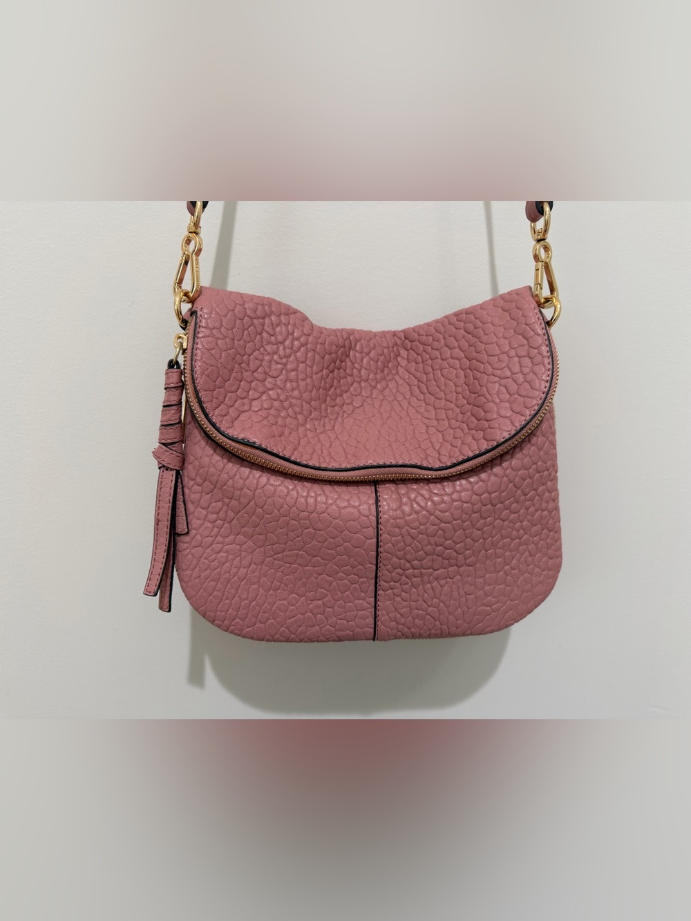 Vince Camuto Handbag Lamb Leather Crossbody Bag - Cory Cherry Blossom